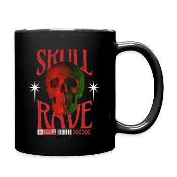 Skull Rave - Tasse einfarbig - Schwarz - Rechts