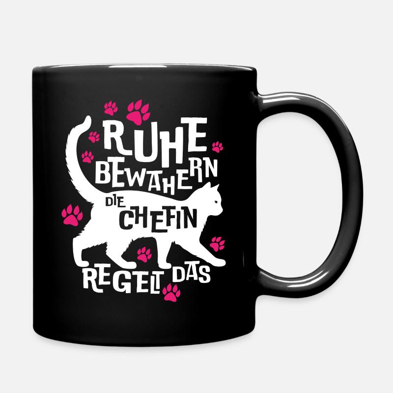 Cat Motif Restez calme - Mug uni - noir