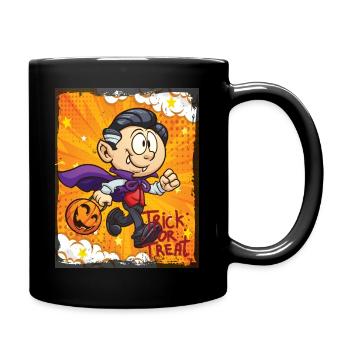 Cute Witch Halloween Trick Or Treat Fun - Full Colour Mug - black - Right