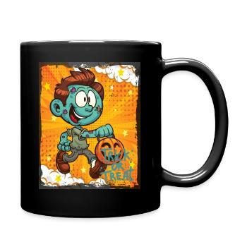 Cute Witch Halloween Trick Or Treat Fun - Full Colour Mug - black - Right