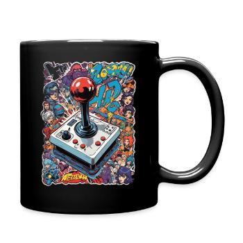 Retro Gamer Adventure Joystick - Full Colour Mug - black - Right