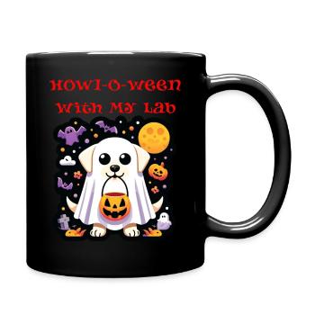 Halloween lab - Full Colour Mug - black - Right