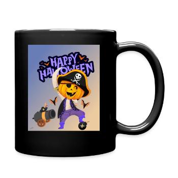 Lustiger und gruseliger Halloween-Pirat für Kinder. - Tasse einfarbig - Schwarz - Rechts