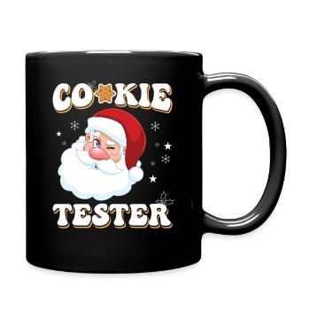 Christmas Cookie Tester Fun with Santa - Full Colour Mug - black - Right