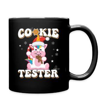 Magisches Einhorn Cookie Tester Weihnachten - Tasse einfarbig - Schwarz - Rechts