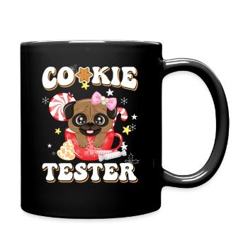 Cookie Tester hund Weihnachtsfreude - Tasse einfarbig - Schwarz - Rechts