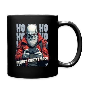 Merry Christmas Gamer Skull Style - Full Colour Mug - black - Right