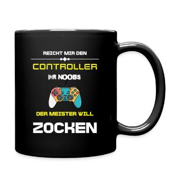 Gaming Controller Design - Tasse einfarbig - Schwarz - Rechts