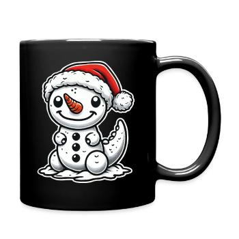 Dino Snowman Christmas - Full Colour Mug - black - Right