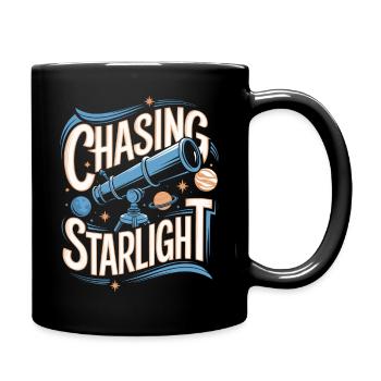 Telescope Astronomy Astrophotography - Full Colour Mug - black - Right