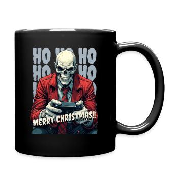 Merry Christmas Gamer Skull Style - Full Colour Mug - black - Right