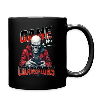 Game Like Champions Mit Totenkopf und Controller - Tasse einfarbig - Schwarz - Rechts