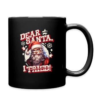 Dear Santa i tried - Full Colour Mug - black - Right