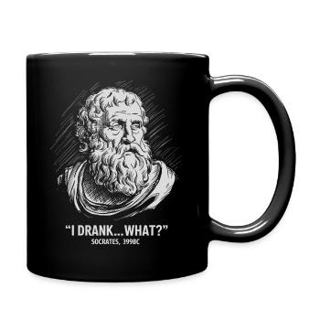 Sokrates-Witz für Philosophie-Fans - Tasse einfarbig - Schwarz - Rechts