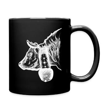 Eringer Kuh, Eringer, Königin Kampf - Tasse einfarbig - Schwarz - Rechts