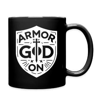 Armor of God On - Full Colour Mug - black - Right