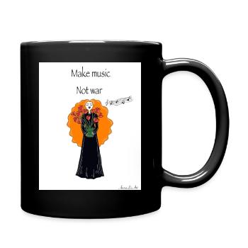 Make music not war - Full Colour Mug - black - Right