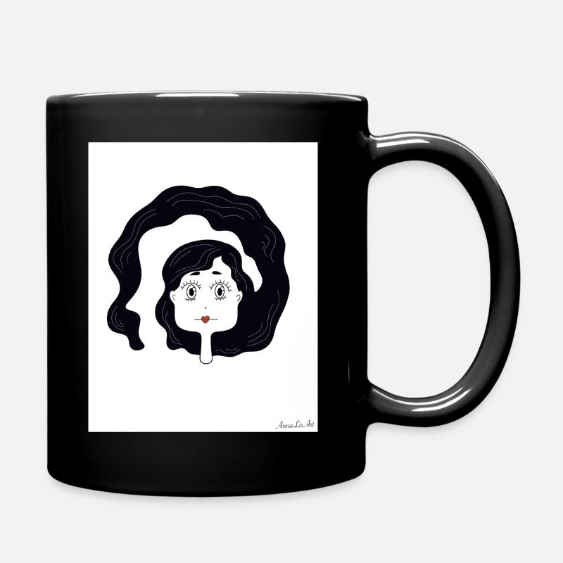 Schwindliges Gänseblümchen - Tasse einfarbig - Schwarz