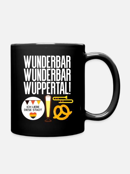 Wuppertal - Tasse einfarbig - Schwarz