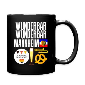Mannheim - Tasse einfarbig - Schwarz - Rechts