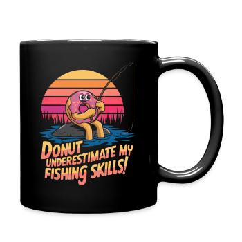 Pêche et beignets - Mug uni - noir - Droite