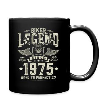 Légende des motards depuis 1975 - Mug uni - noir - Droite