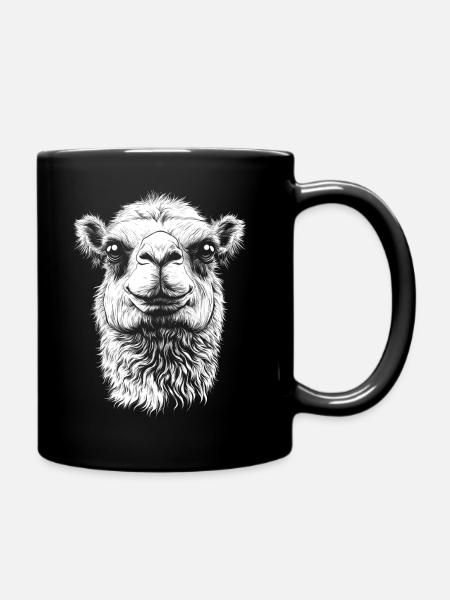 Chameau Portrait Dromadaire Animaux de Bactriane - Mug uni - noir