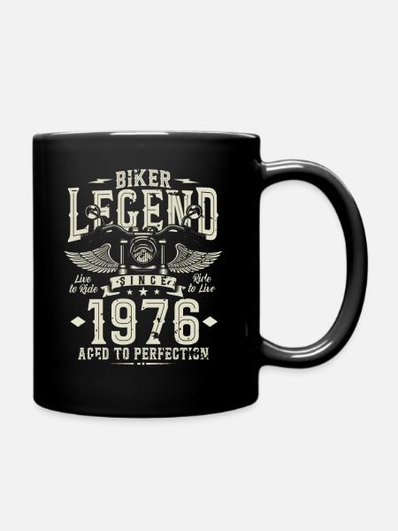 Biker Legende seit 1976 - Tasse einfarbig - Schwarz