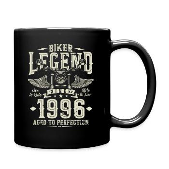 Légende du motard depuis 1996 - Mug uni - noir - Droite