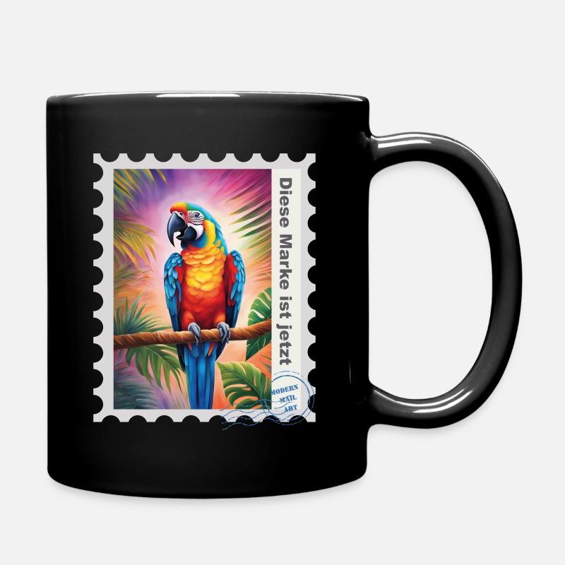 Airbrush illustration "Parrot 03" DE - Full Colour Mug - black