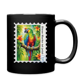 Airbrush illustration "Parrot 04" DE - Full Colour Mug - black - Right