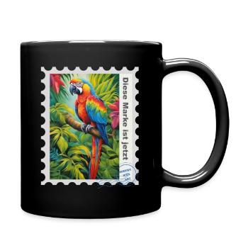 Illustration à l’aérographe « Parrot 06 » DE - Mug uni - noir - Droite
