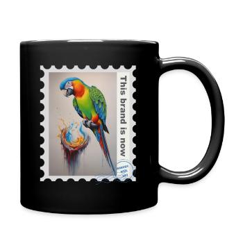 Illustration à l’aérographe « Parrot 09 » FR - Mug uni - noir - Droite