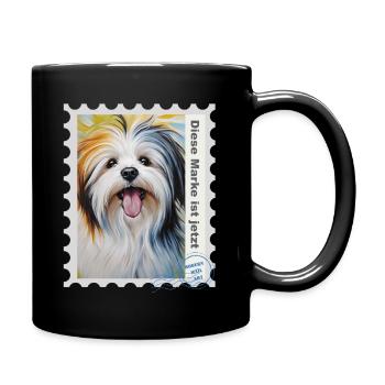 Illustration à l’aérographe « Havanais 03 DE » - Mug uni - noir - Droite