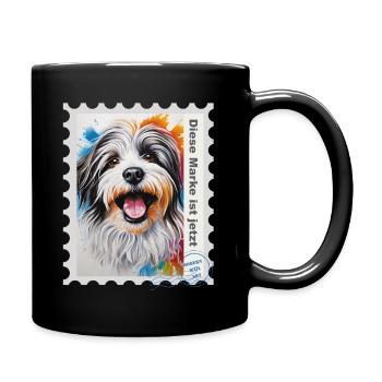 Illustrations à l’aérographe « Havanese 07 » DE - Mug uni - noir - Droite