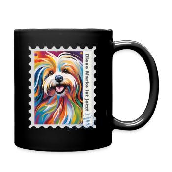 Illustration à l’aérographe « Havanese 10 » DE - Mug uni - noir - Droite