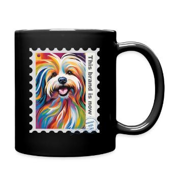 Airbrush-Illustration "Havanese 10" EN - Full Colour Mug - black - Right