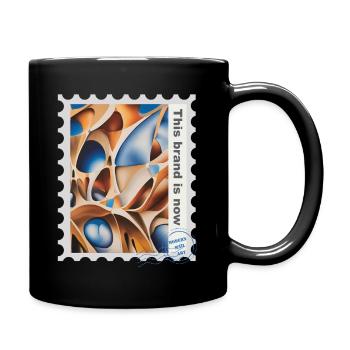 Illustration à l’aérographe « Architecture 02 » FR - Mug uni - noir - Droite