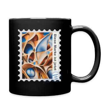 Illustration à l’aérographe « Architecture 02 » DE - Mug uni - noir - Droite