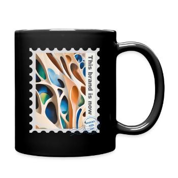 Airbrush-Illustration „Architektur 03“ EN - Tasse einfarbig - Schwarz - Rechts