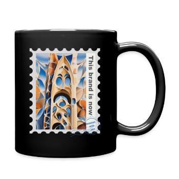 Illustration à l’aérographe « Architecture 04 » FR - Mug uni - noir - Droite