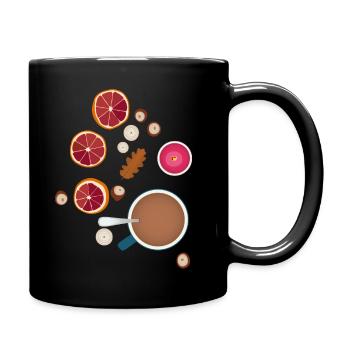 Hygge Fall Feelings Gift - Full Colour Mug - black - Right