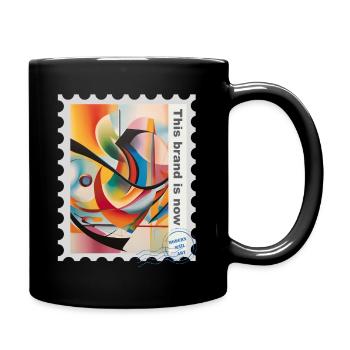 Illustration à l’aérographe « Abstract 01 » FR - Mug uni - noir - Droite
