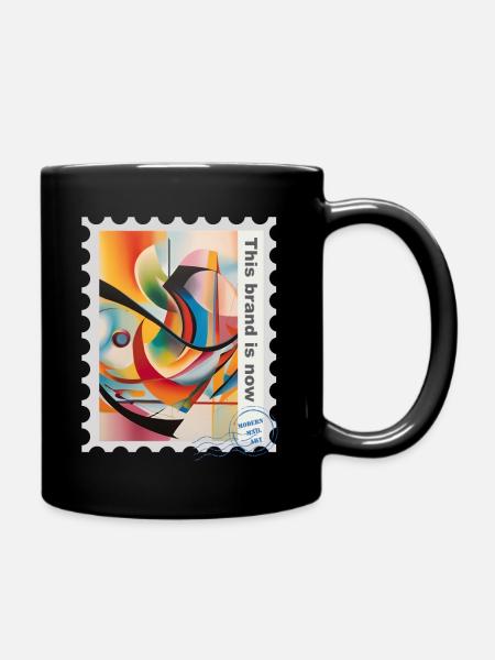 Airbrush-Illustration „Abstrakt 01“ EN - Tasse einfarbig - Schwarz