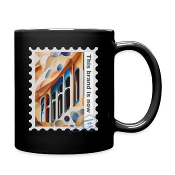 Airbrush illustration ‘Architecture 05’ EN - Full Colour Mug - black - Right