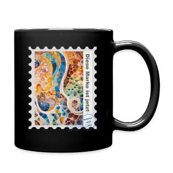 Illustration à l’aérographe « Abstract 04 » DE - Mug uni - noir - Droite