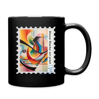 Illustration à l’aérographe « Abstract 01"EN - Mug uni - noir - Droite