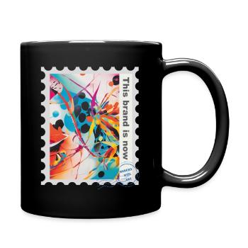 Airbrush-Illustration „Abstrakt 02“ EN - Tasse einfarbig - Schwarz - Rechts