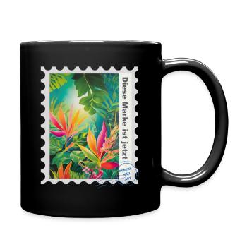 Airbrush-Illustration "Landschaft 04" DE - Tasse einfarbig - Schwarz - Rechts