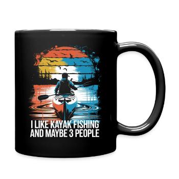 Drôle de dicton pour les pêcheurs en kayak - Mug uni - noir - Droite